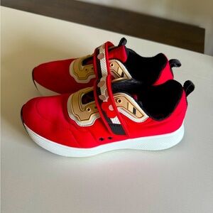 Prada red neoprene floral embellished sneakers! Size 7